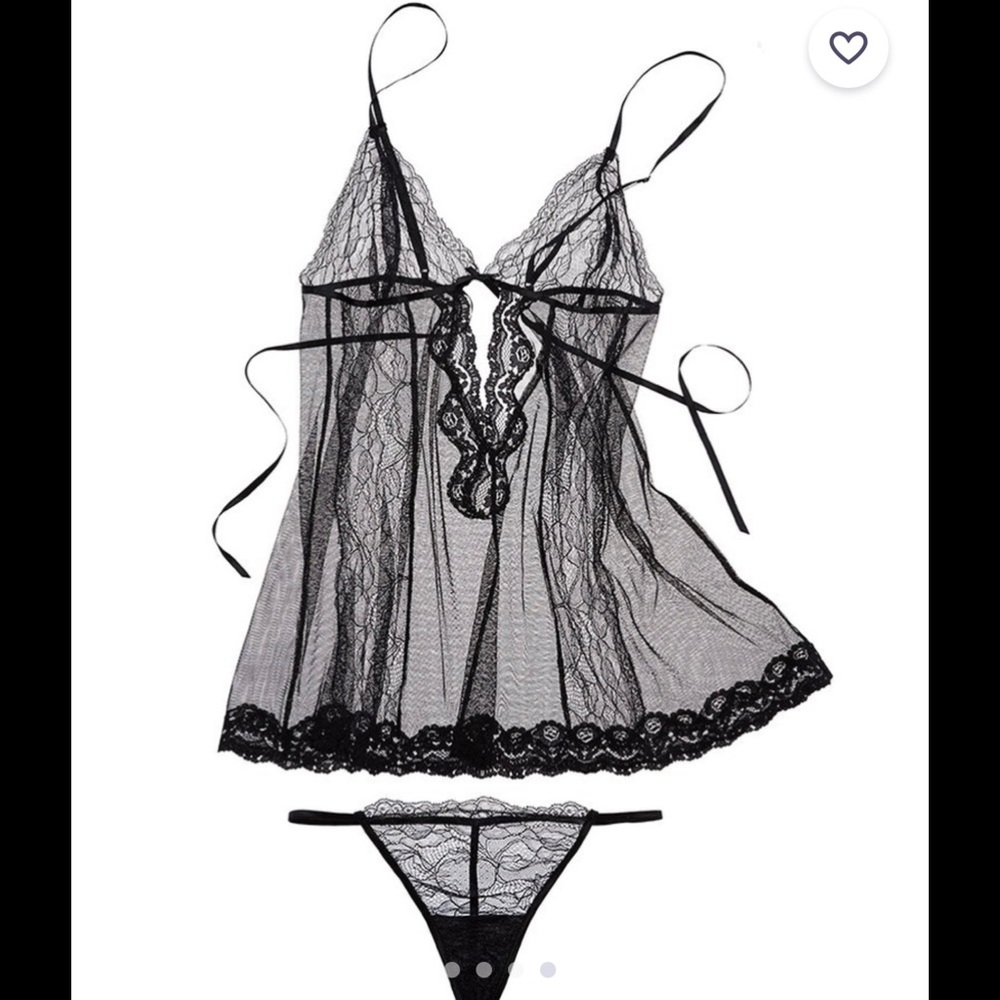 Adore Me Alicia Unlined Plus Babydoll Set